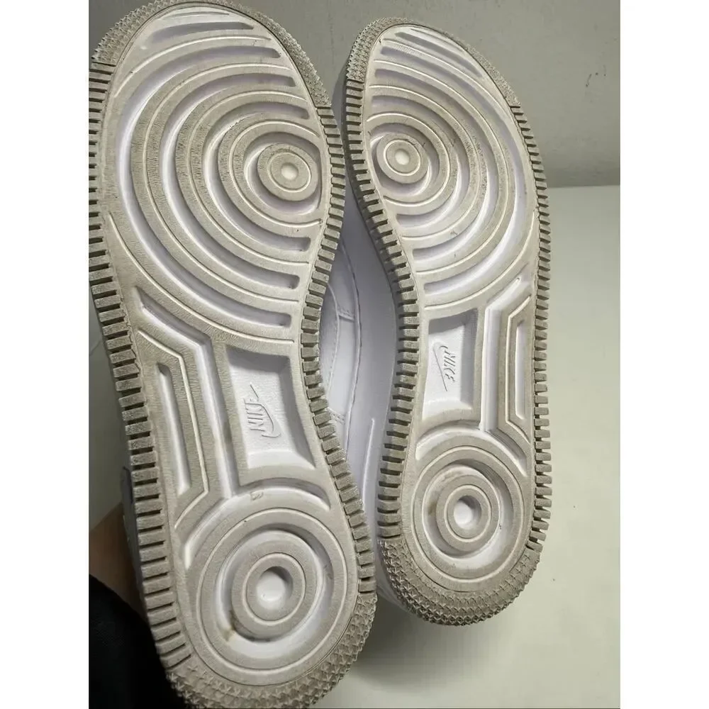 NIKE Women’s Air Force 1 Shadow Sneakers Triple White Size 9,5 US